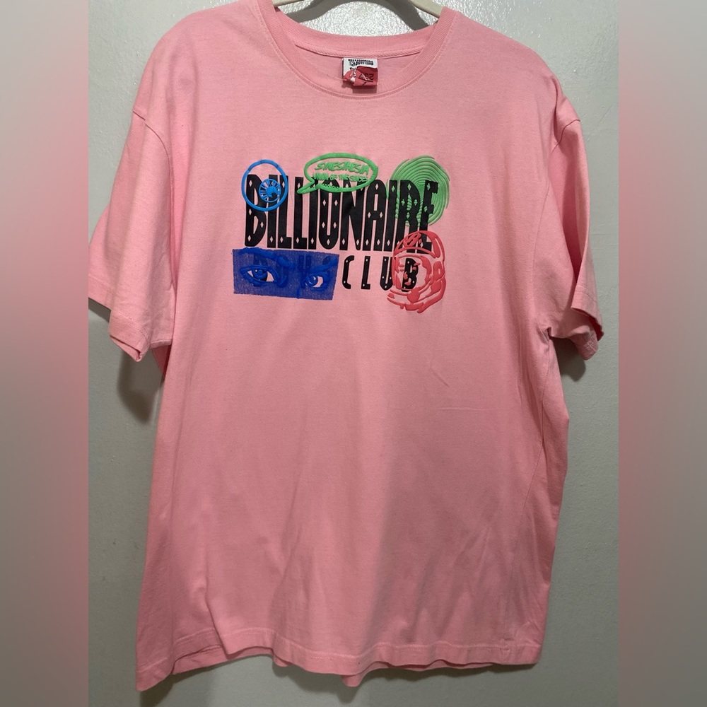 BILLIONAIRE BOYS CLUB MENS PINK T-SHIRT